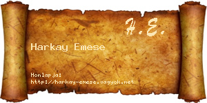 Harkay Emese névjegykártya