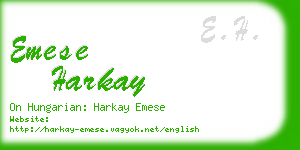 emese harkay business card